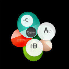 Glass circle abstract background