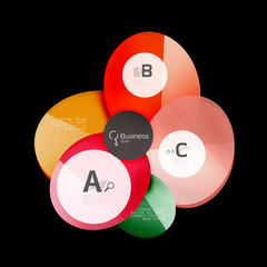 Abstract circles on black