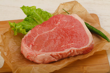 Beef steak raw