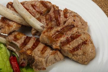 Grilled lamb