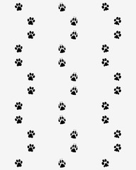 Prints of dog paws,seamless vector