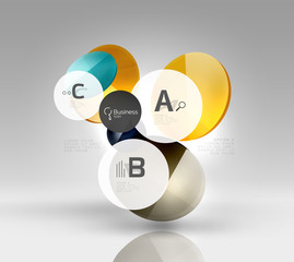 Circle geometric abstract background