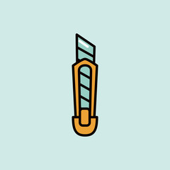 Utility knife. Vector icon.