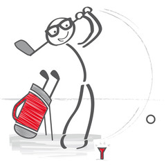 Golf spielen - Abschlag