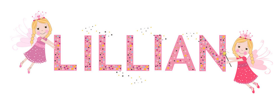 Lillian female name cute fairy tale
