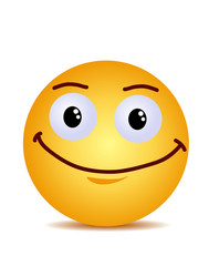 Modern yellow laughing happy smile