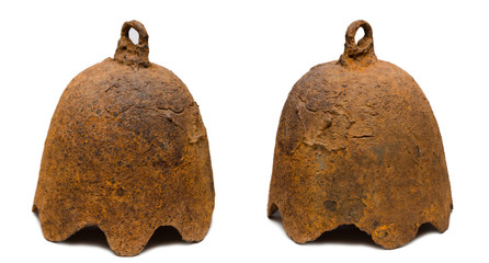Rare ancient alarm bell of cast iron. Bell refers to the period of existence of the State of the...
