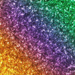Glitter background texture in Mardi Gras colors - 139544301