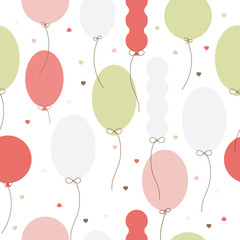 pattern balloon and hearts