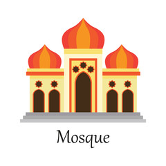 Islamic Mosque / Masjid for Muslim pray icon. vector illustration