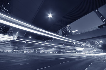 Fototapeta na wymiar Night traffic in urban city
