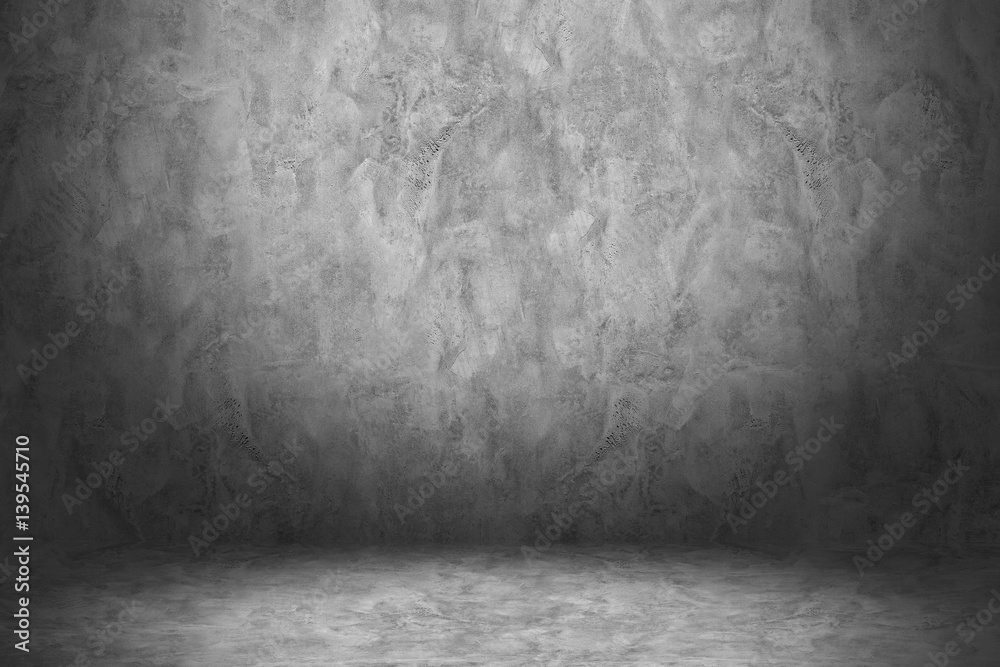 Aufkleber cement wall and floor with shadow for background and design