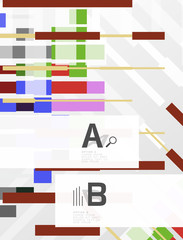 Colorful lines, rectangles and stripes with option infographics