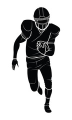 vector american football players silhouette.