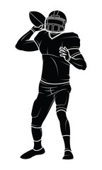 vector american football players silhouette.