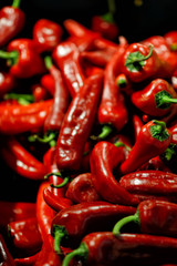 lot of red chilli peppers, background