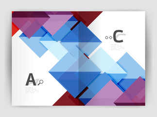 Print template modern elegant background triangle annual report