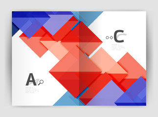 Print template modern elegant background triangle annual report