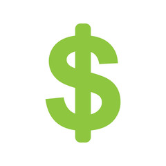dollar currency symbol isolated vector