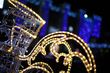 christmas background - shining red glitter