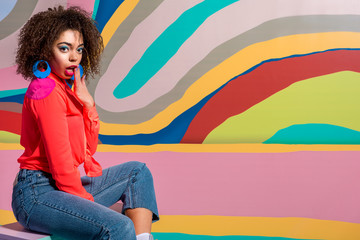 Astonishing female with bright look