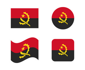 set 4 flags of angola