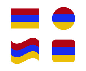 set 4 flags of armenia