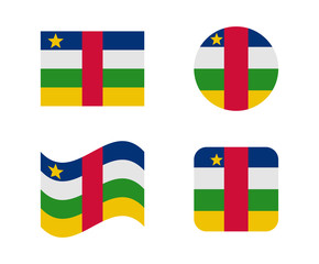 set 4 flags of central african