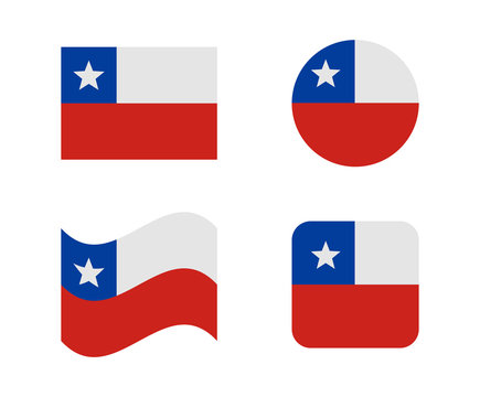 set 4 flags of chile