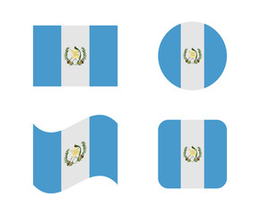 set 4 flags of guatemala