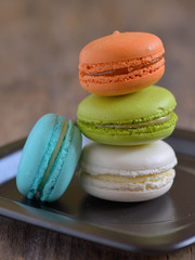 french colorful macarons