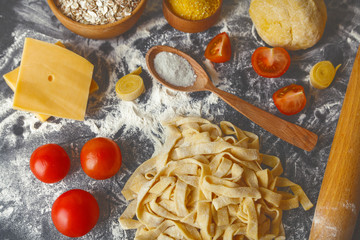 Fresh pasta on board