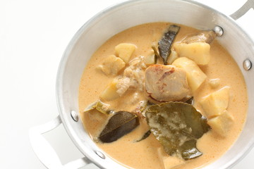 Thai food, chicken and potato yellow curry