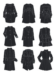 Silhouettes coats for little girls