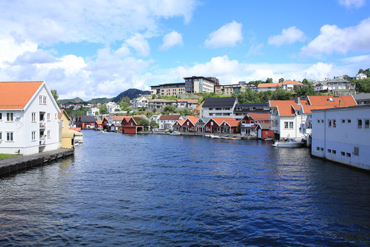 Scenic Flekkefjord in Norway