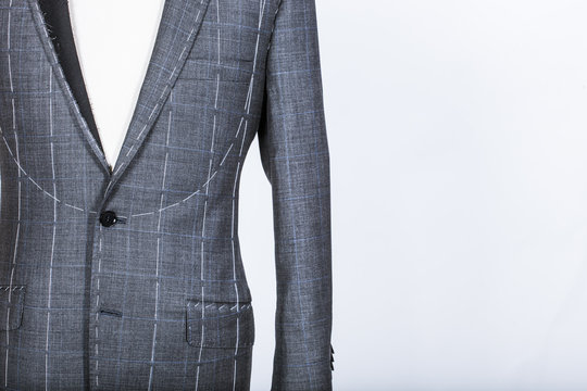 Details Of A Tailored Suit Jacket