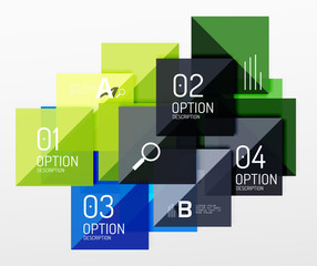 Repetition of overlapping color squares