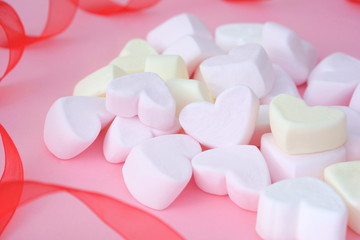  ハートのマシュマロ 