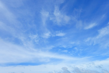 Blue Sky and White Cloud. Beautiful Nature Background
