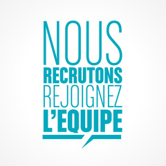nous recrutons