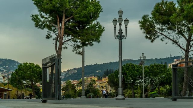 People walk in the park tima lapse
