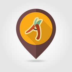 Secateurs, pruner, averruncator flat pin map icon