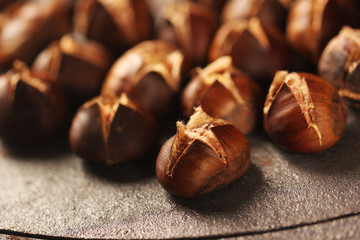Chestnuts Chopped on Stove