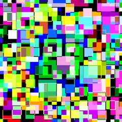 Abstract pattern multicolored blocks illustration.