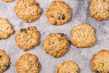 Oatmeal cookies with cranberry and pumpkin seeds