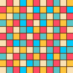 Colorful mosaic square block pattern for abstract background concept