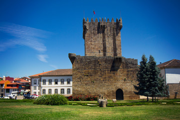Fototapeta na wymiar view on castle in Chaves, Portugal