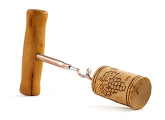 corkscrew with cork