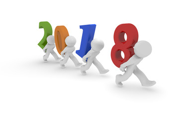 Teamwork concept 2018 3d image