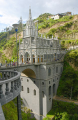 Las Lajas Sanctuary -  church built inside the canyon of the Guáitara River.
